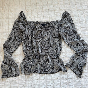 The Limited Silk Paisley Top • Size: S